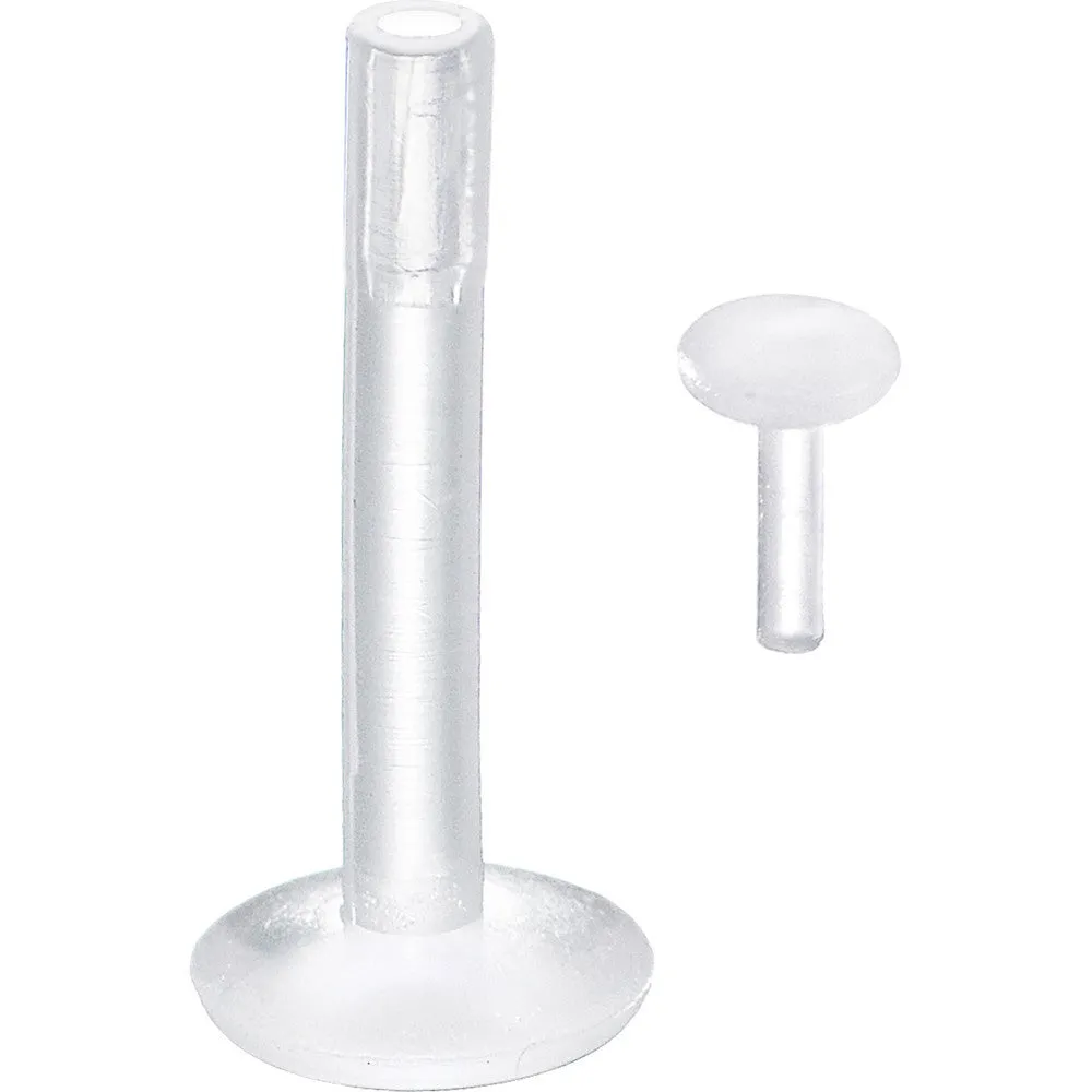 14 Gauge 1/2 3mm Bioplast Push-In Top Retainer