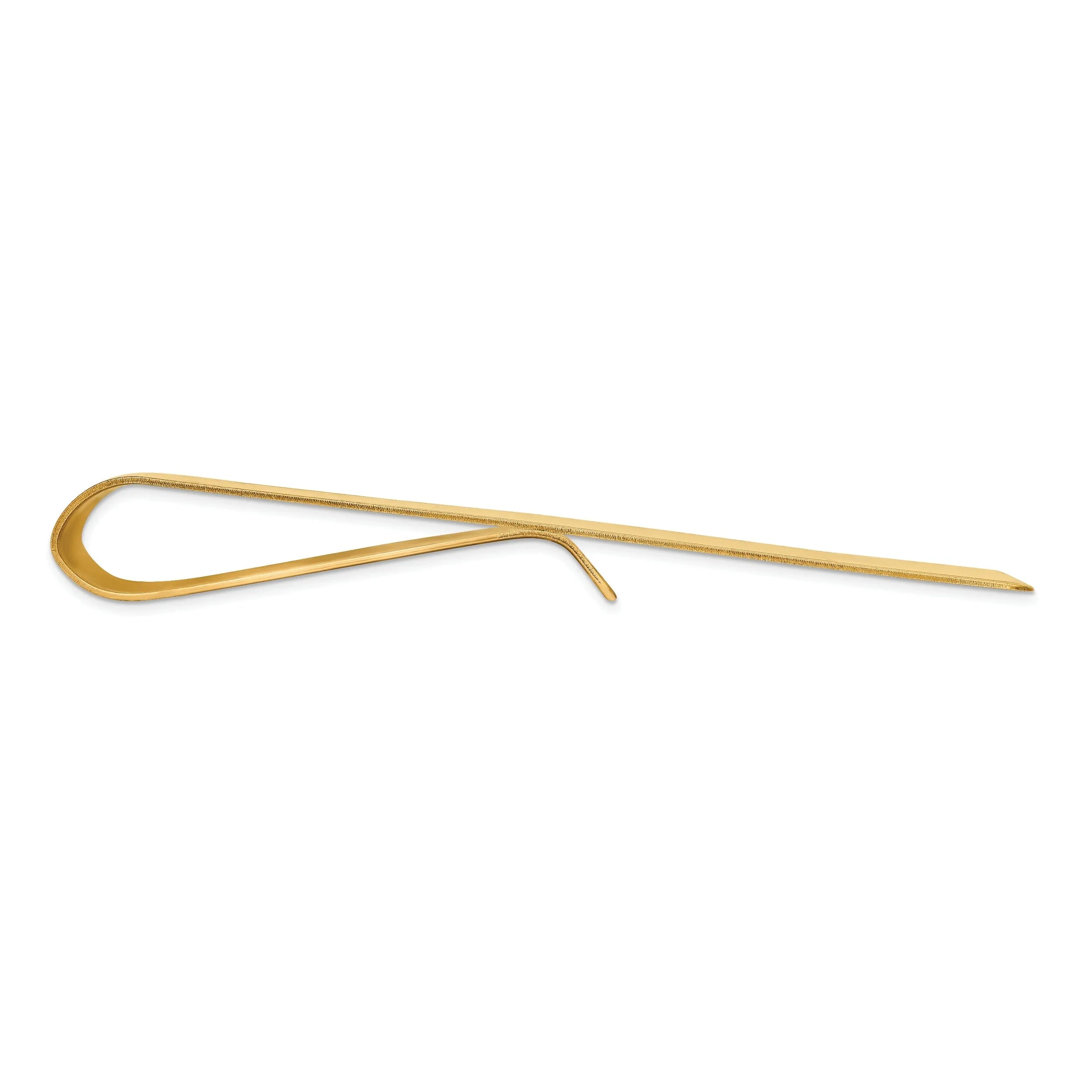14k Yellow Gold Solid Line Design Money Clip.