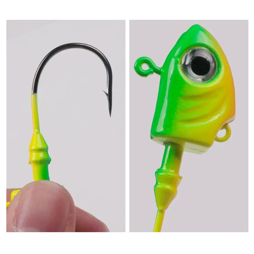 1Pcs Fish Lead soft plastic lure Jig Head 10g 15g 20g 29g 40g Barbed Hook