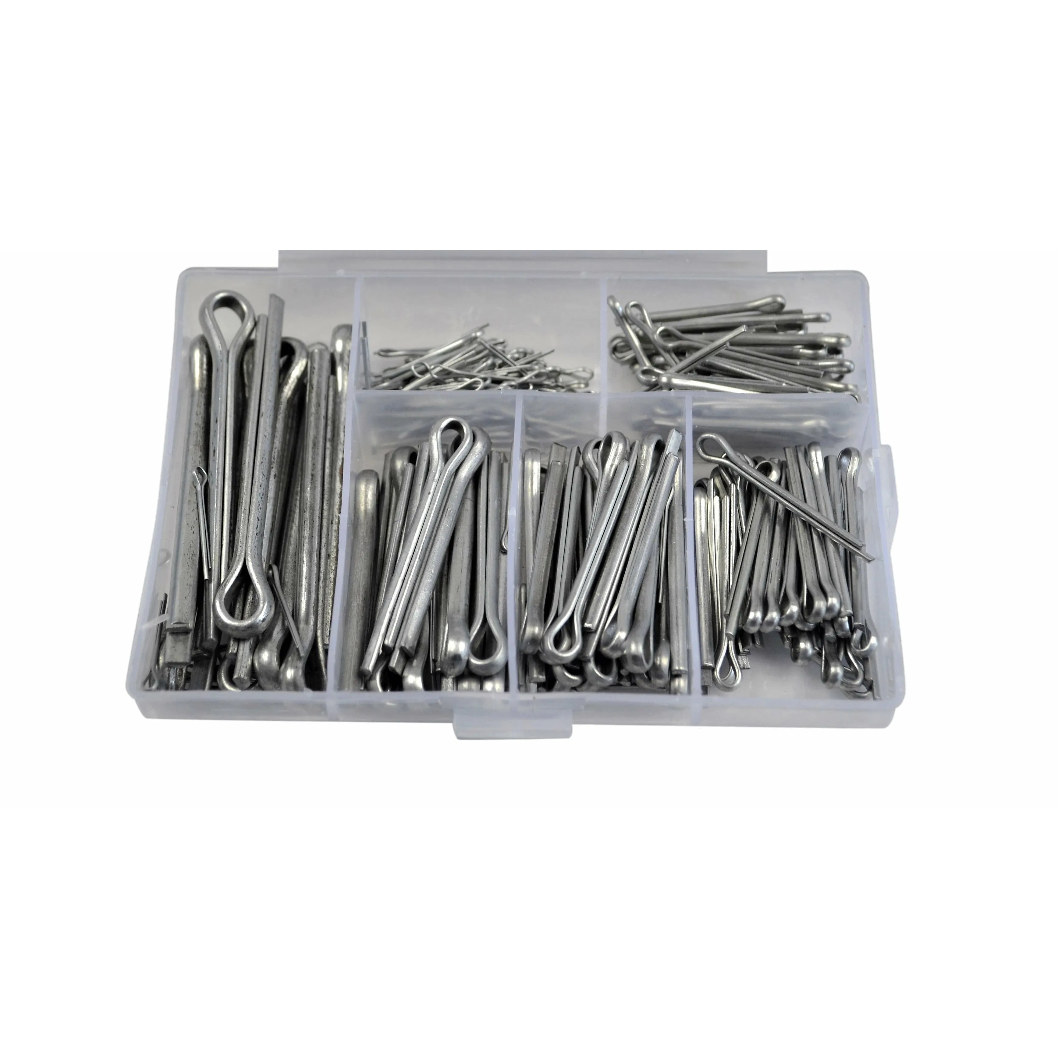 230pc Cotter Pin and 150pc Metric R Pin Clip Grab Kit Assortment