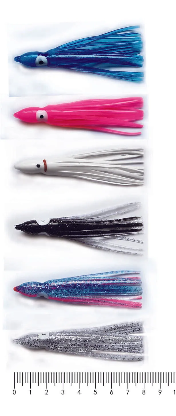 30 XOctopus Squid Skirt Trolling Jig Lure Fishing Tackle 8cm
