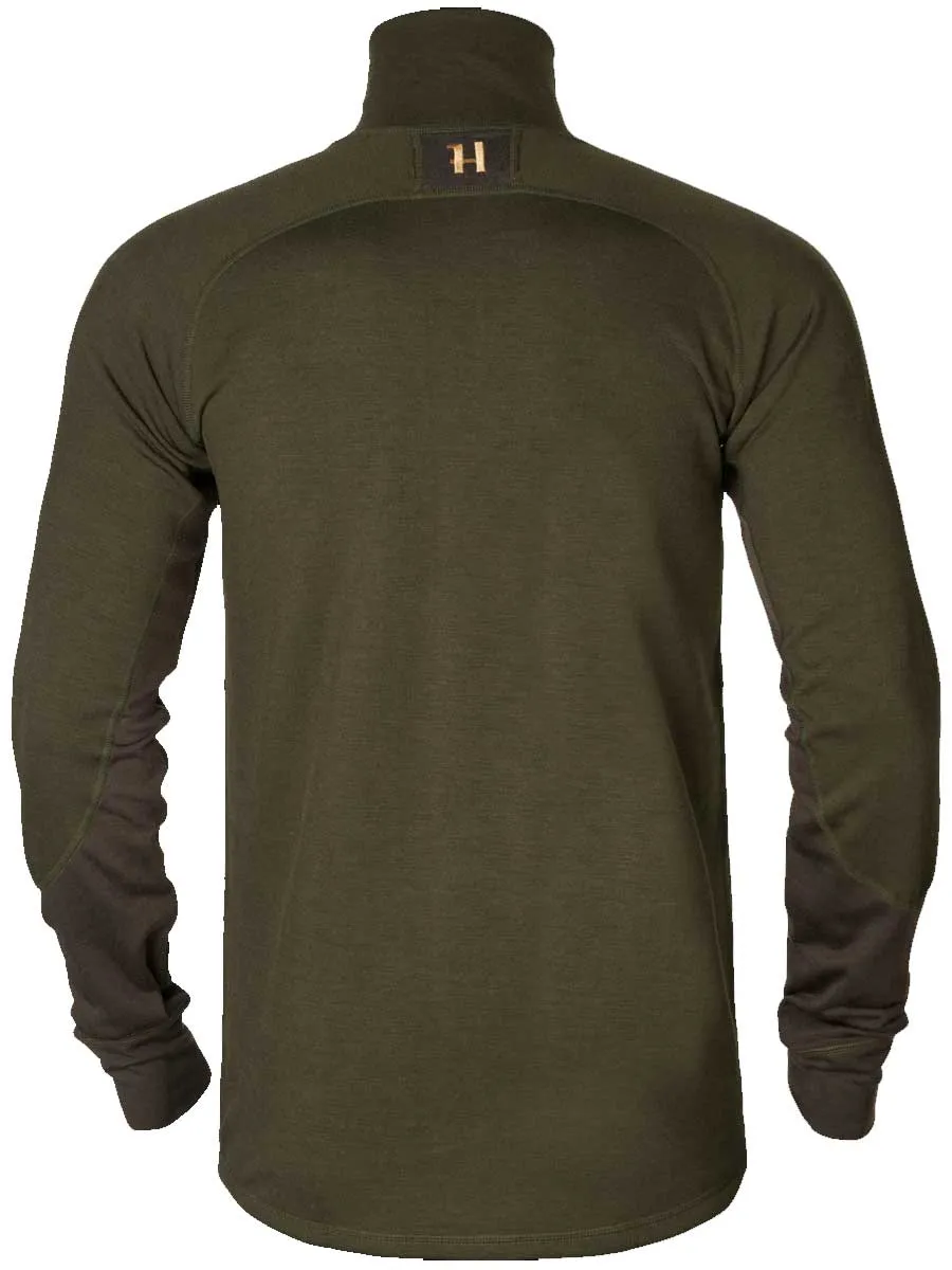 50% OFF HARKILA Base Warm Half Zip Neck - Mens - Willow Green / Shadow Brown