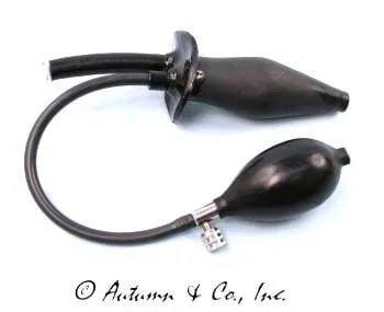 6340D-SIS      Sissy Slave Personal Cleansing Inflatable Rubber Enema Plug