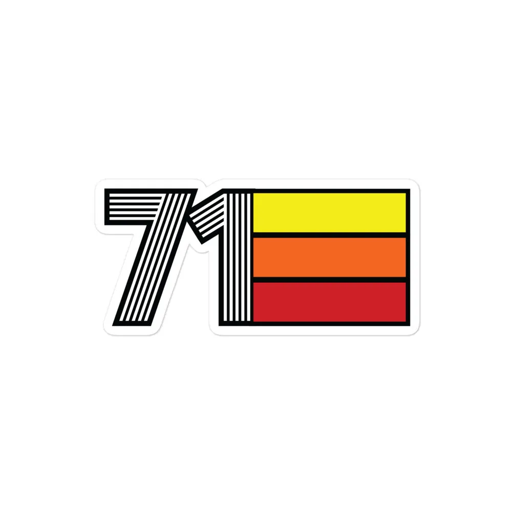 71 - 1971 Retro Tri- Line Decal Decoration Bubble-free Vinyl stickers