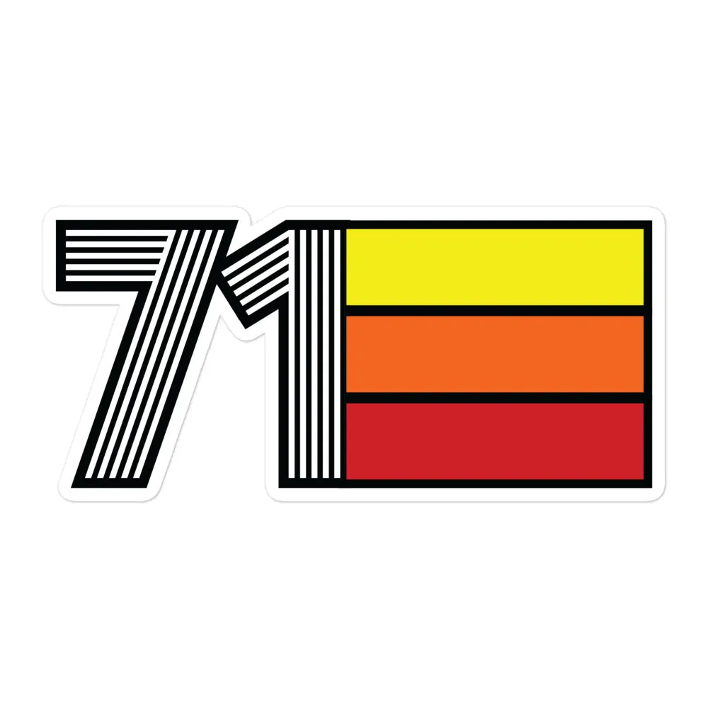 71 - 1971 Retro Tri- Line Decal Decoration Bubble-free Vinyl stickers