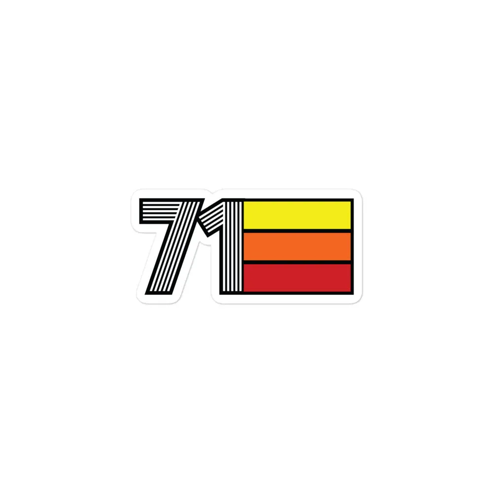 71 - 1971 Retro Tri- Line Decal Decoration Bubble-free Vinyl stickers
