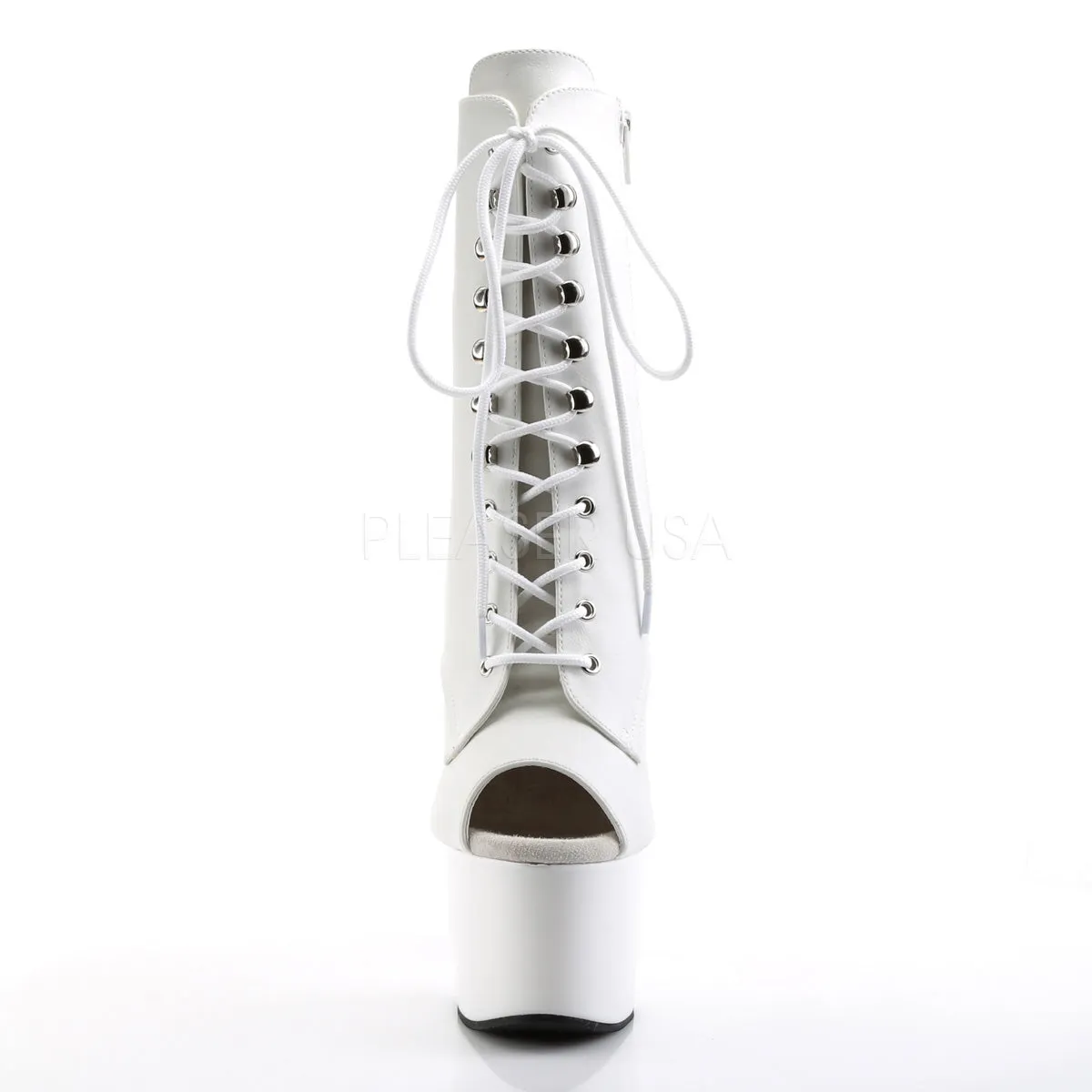 ADORE-1021  White Faux Leather/White