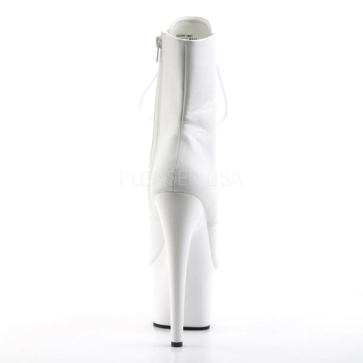 ADORE-1021  White Faux Leather/White