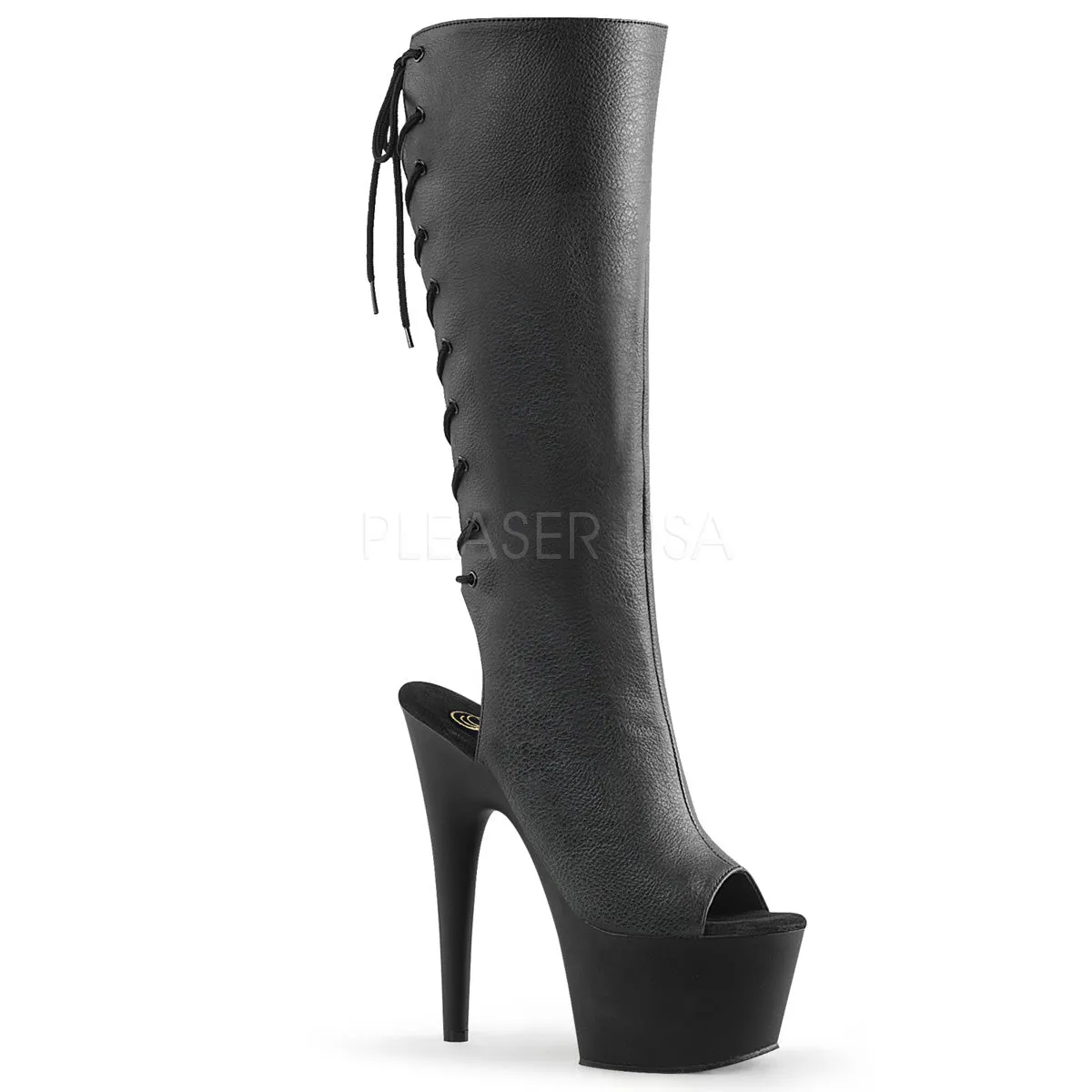 ADORE-2018  Black Faux Leather/Black Matte