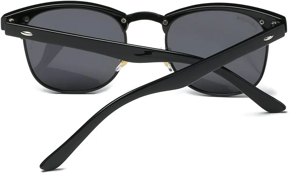 AEVOGUE Polarized Sunglasses For Women And Men Semi Rimless Frame Retro Sun Glasses AE0369