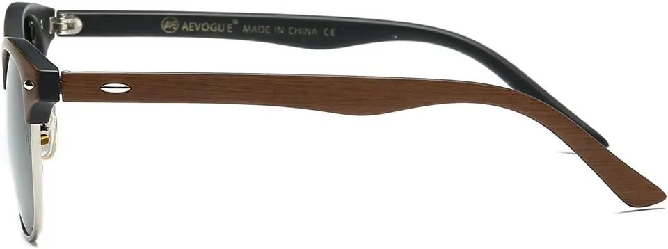 AEVOGUE Polarized Sunglasses For Women And Men Semi Rimless Frame Retro Sun Glasses AE0369