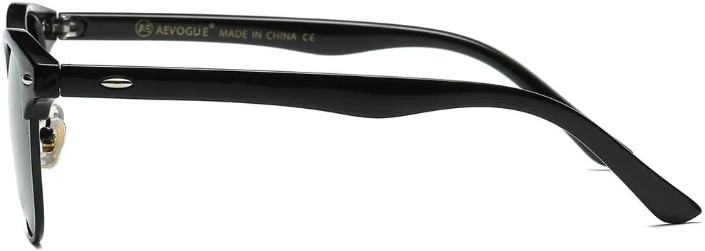 AEVOGUE Polarized Sunglasses For Women And Men Semi Rimless Frame Retro Sun Glasses AE0369