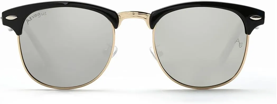 AEVOGUE Polarized Sunglasses For Women And Men Semi Rimless Frame Retro Sun Glasses AE0369