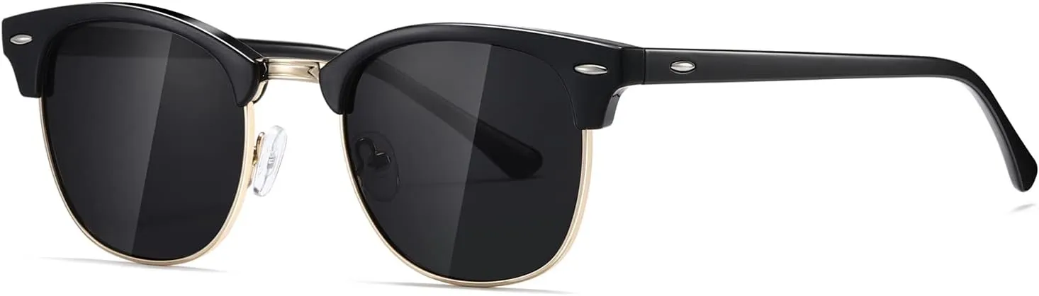 AEVOGUE Polarized Sunglasses For Women And Men Semi Rimless Frame Retro Sun Glasses AE0369