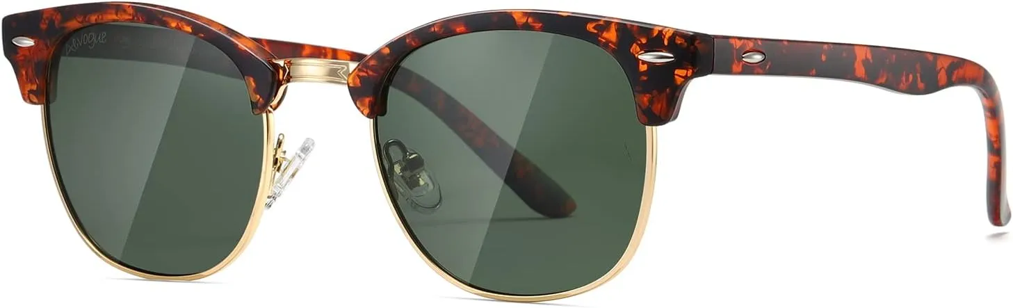AEVOGUE Polarized Sunglasses For Women And Men Semi Rimless Frame Retro Sun Glasses AE0369