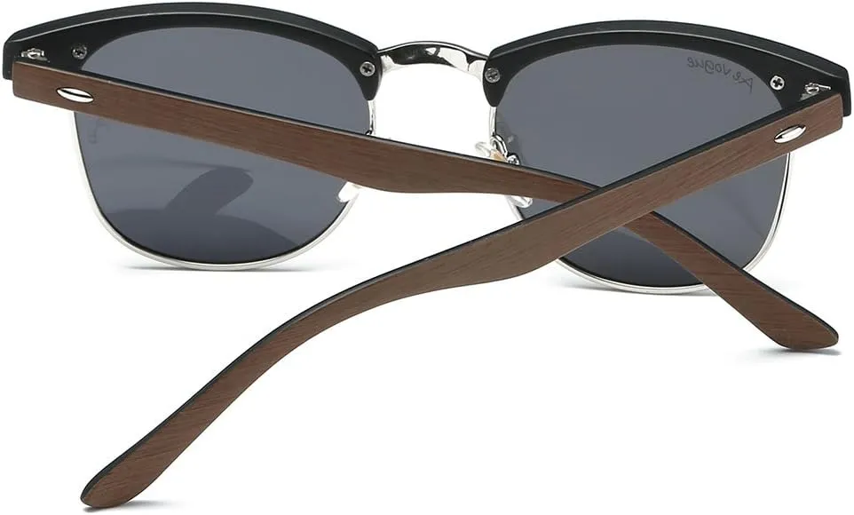 AEVOGUE Polarized Sunglasses For Women And Men Semi Rimless Frame Retro Sun Glasses AE0369
