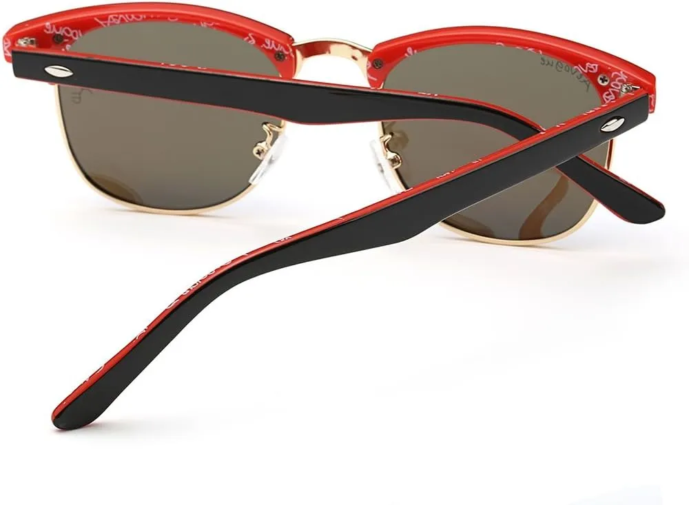 AEVOGUE Polarized Sunglasses For Women And Men Semi Rimless Frame Retro Sun Glasses AE0369
