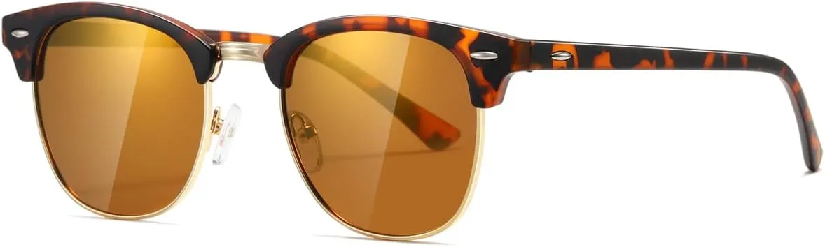 AEVOGUE Polarized Sunglasses For Women And Men Semi Rimless Frame Retro Sun Glasses AE0369