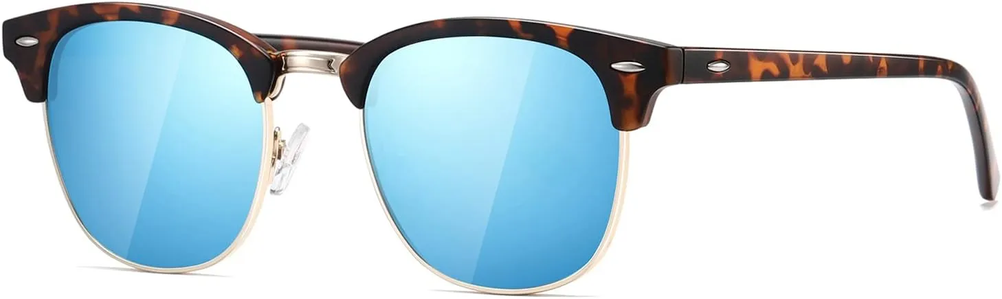 AEVOGUE Polarized Sunglasses For Women And Men Semi Rimless Frame Retro Sun Glasses AE0369