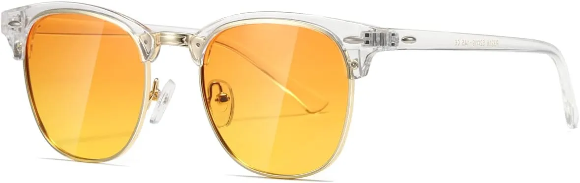 AEVOGUE Polarized Sunglasses For Women And Men Semi Rimless Frame Retro Sun Glasses AE0369