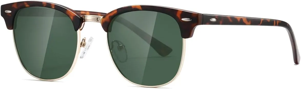 AEVOGUE Polarized Sunglasses For Women And Men Semi Rimless Frame Retro Sun Glasses AE0369