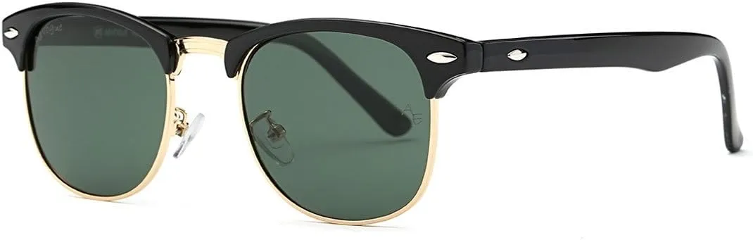AEVOGUE Polarized Sunglasses For Women And Men Semi Rimless Frame Retro Sun Glasses AE0369