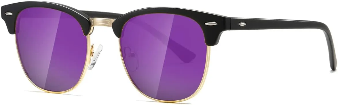 AEVOGUE Polarized Sunglasses For Women And Men Semi Rimless Frame Retro Sun Glasses AE0369