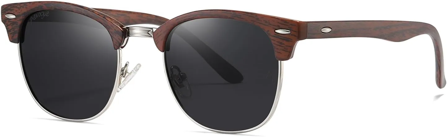 AEVOGUE Polarized Sunglasses For Women And Men Semi Rimless Frame Retro Sun Glasses AE0369