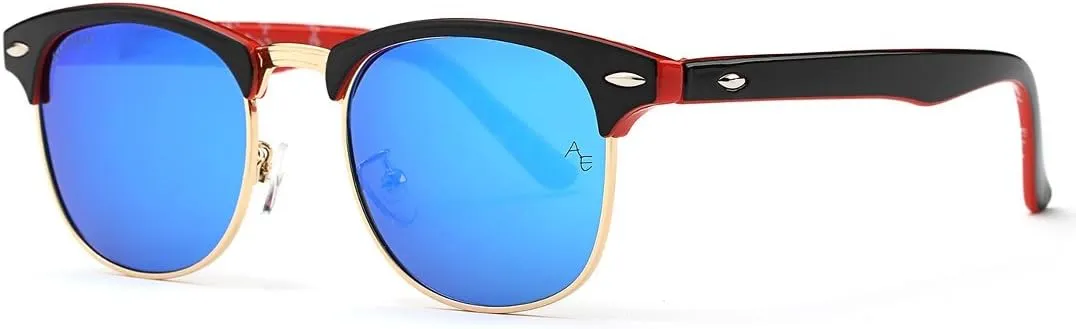 AEVOGUE Polarized Sunglasses For Women And Men Semi Rimless Frame Retro Sun Glasses AE0369