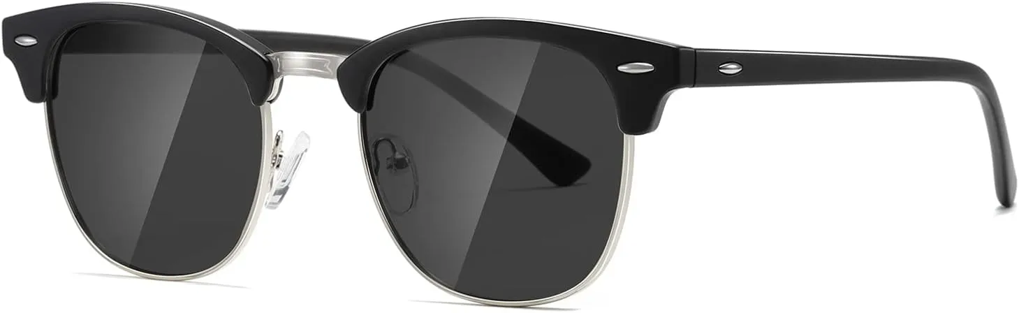 AEVOGUE Polarized Sunglasses For Women And Men Semi Rimless Frame Retro Sun Glasses AE0369