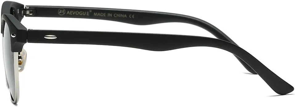 AEVOGUE Polarized Sunglasses For Women And Men Semi Rimless Frame Retro Sun Glasses AE0369