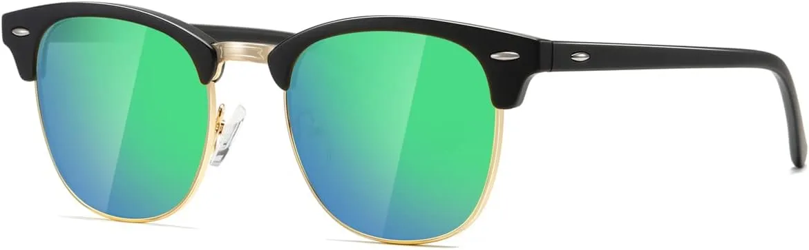 AEVOGUE Polarized Sunglasses For Women And Men Semi Rimless Frame Retro Sun Glasses AE0369
