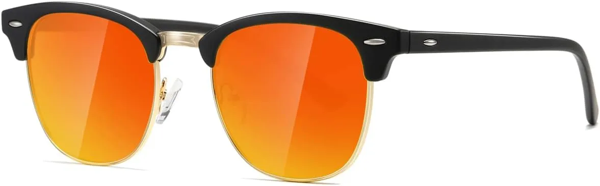 AEVOGUE Polarized Sunglasses For Women And Men Semi Rimless Frame Retro Sun Glasses AE0369