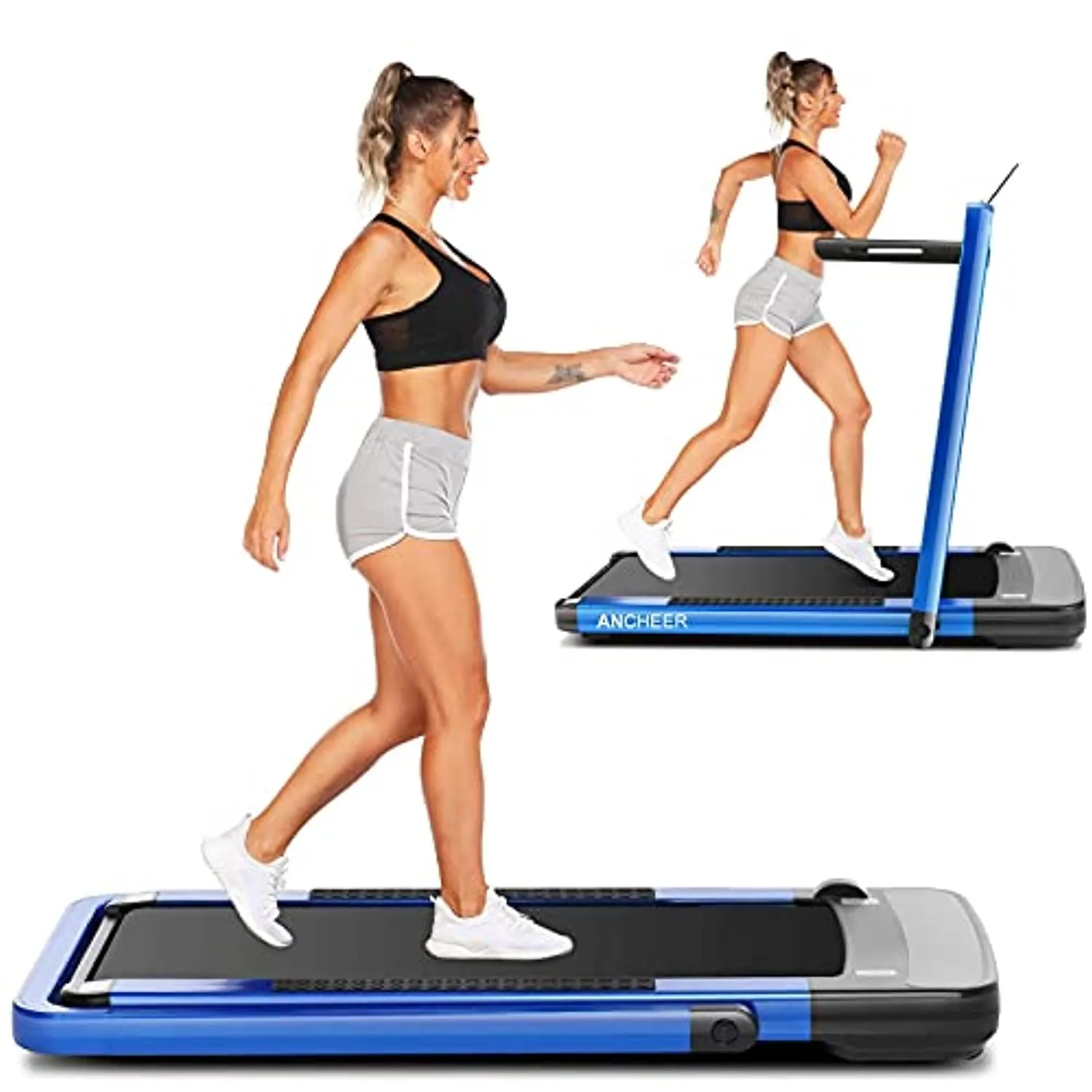ANCHEER Treadmill,Folding Treadmill for Home Workout,Electric Walking Under Desk Treadmill with APP Control, Portable Exercise Walking Jogging Running Machine