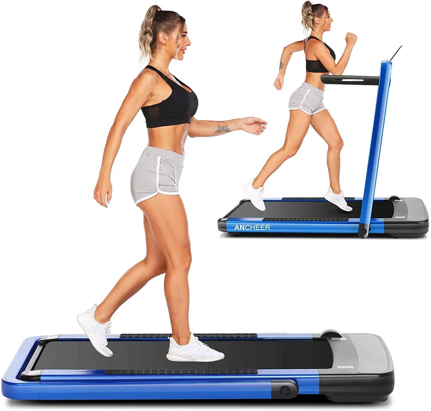 ANCHEER Treadmill,Folding Treadmill for Home Workout,Electric Walking Under Desk Treadmill with APP Control, Portable Exercise Walking Jogging Running Machine