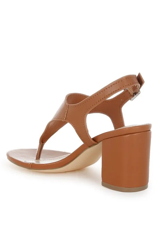 Ann Real Leather Thong Toe Sandals