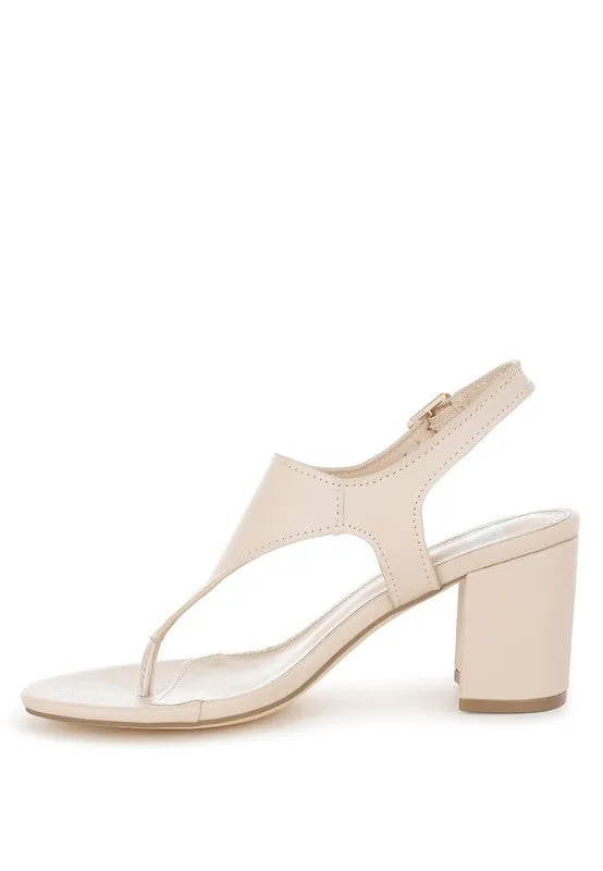 Ann Real Leather Thong Toe Sandals