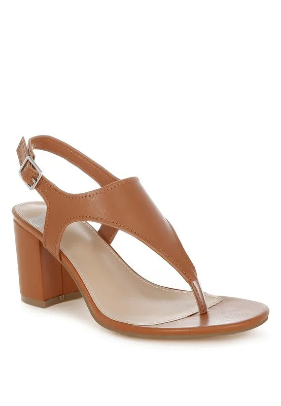 Ann Real Leather Thong Toe Sandals