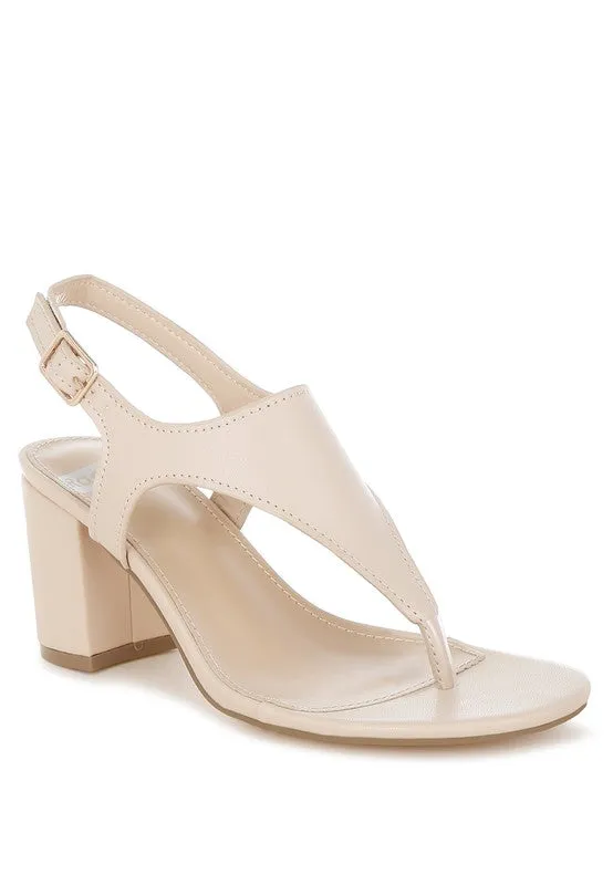 Ann Real Leather Thong Toe Sandals