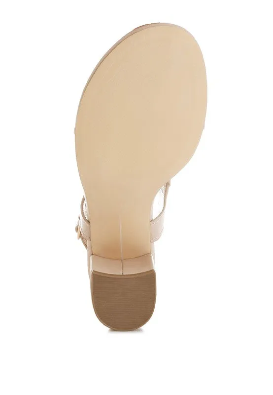Ann Real Leather Thong Toe Sandals