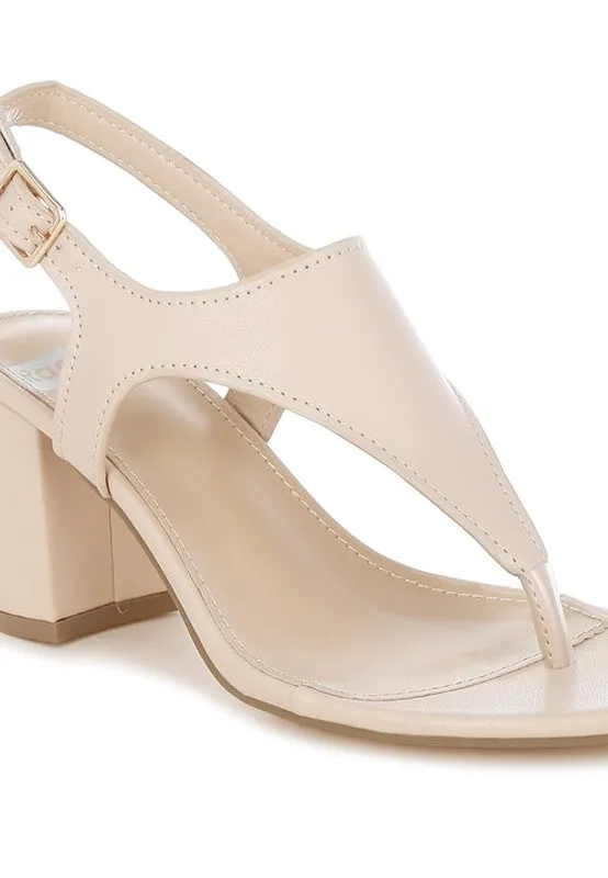 Ann Real Leather Thong Toe Sandals