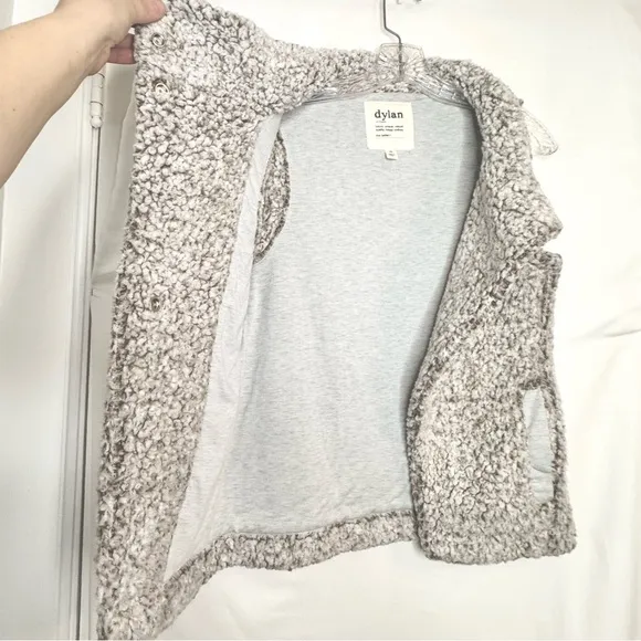 Anthropologie Dylan True Grit Frosty Tip Cozy Sherpa Fleece Vest