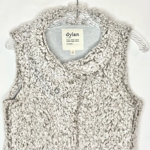 Anthropologie Dylan True Grit Frosty Tip Cozy Sherpa Fleece Vest