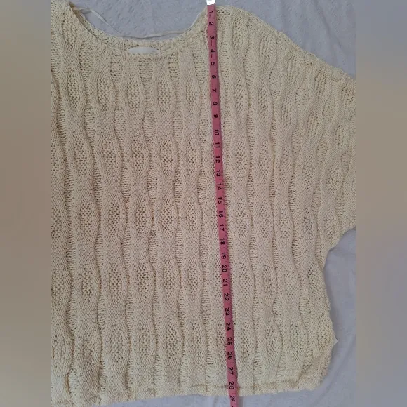 ANTHROPOLOGIE NEW TAGS Cream Cable Knit Sweater