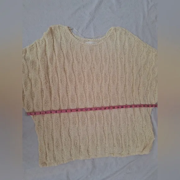 ANTHROPOLOGIE NEW TAGS Cream Cable Knit Sweater