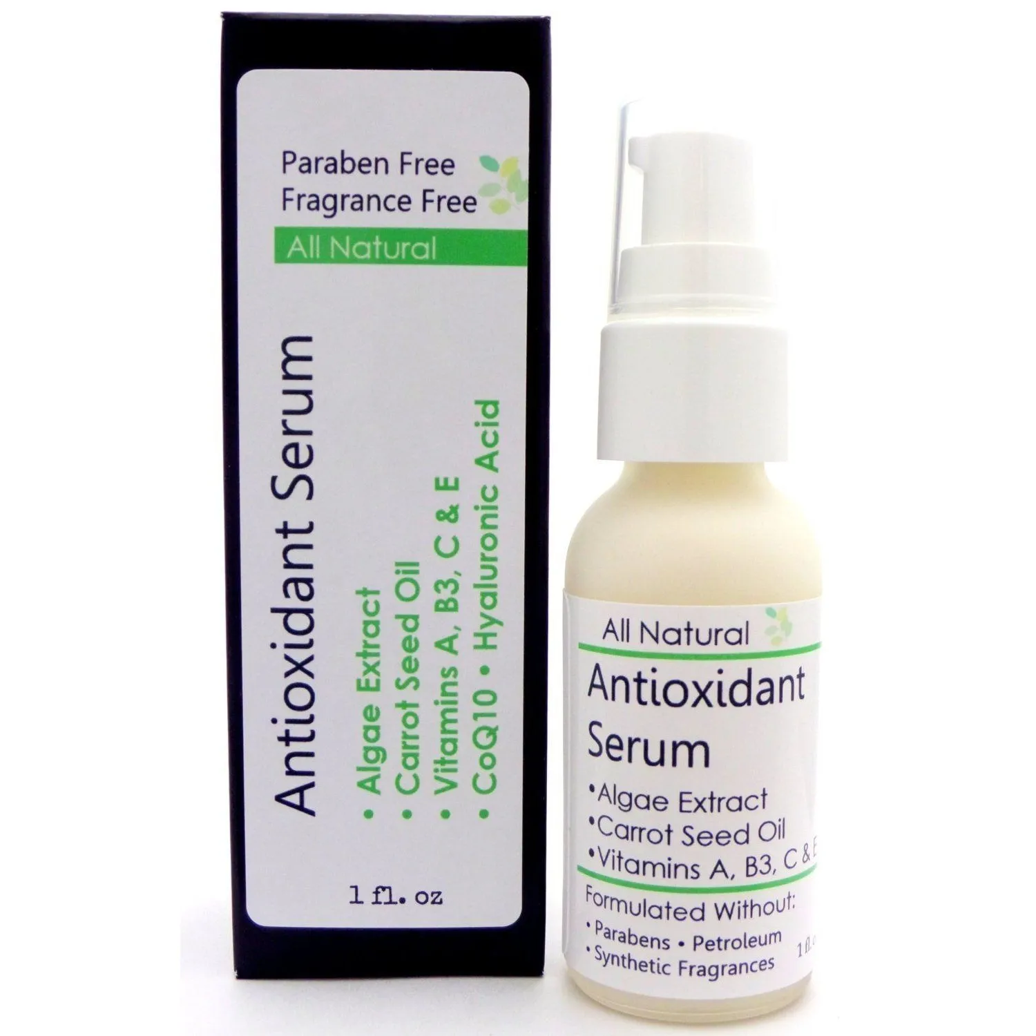 Antioxidant Face Moisturizer with CoQ10 Vitamins C & E, Hyaluronic Acid, Anti Wrinkle Cream, Vegan, Natural Skincare, Organic Skincare