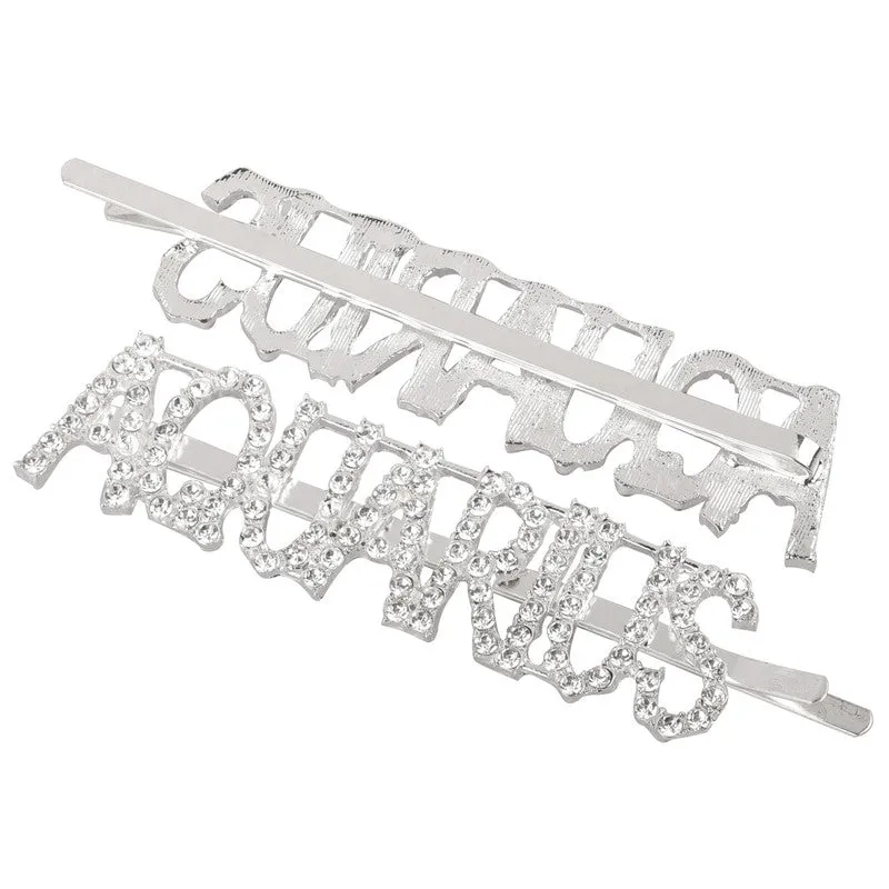 Aquarius Silver Hairclip