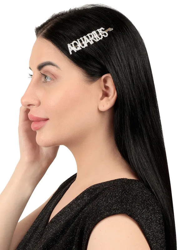 Aquarius Silver Hairclip