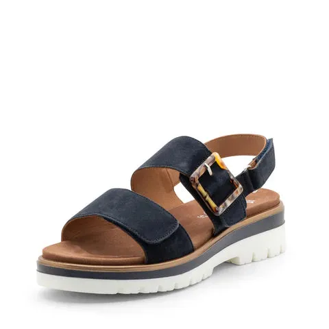 ARA MARBELLA NAVY SUEDE SANDAL
