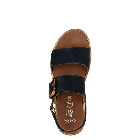 ARA MARBELLA NAVY SUEDE SANDAL